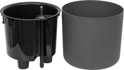 Цветочное кашпо М 3238 13,5 л графитовый 1 шт – фото 5