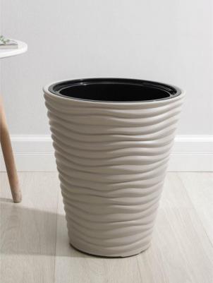 Цветочное кашпо со вставкой дюна 4421662 19,5 л кремовый 1 шт – фото 2