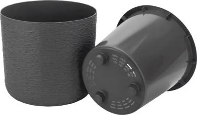 Цветочное кашпо со вставкой М 3201 24 л графитовый 1 шт – фото 3