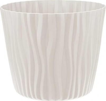 Цветочное кашпо Волна с вкладышем M3190K-P 8 л кремовый 1 шт – фото 4