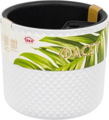 Кашпо М 3237 с вставкой и с автополивом Белый – фото 1