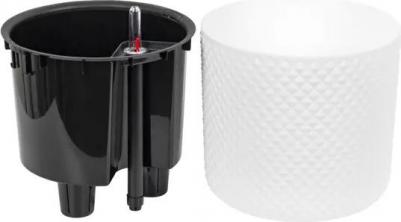 Кашпо М 3237 с вставкой и с автополивом Белый – фото 9