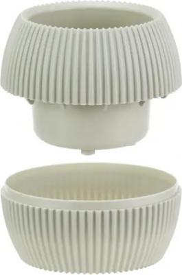 Кашпо ПИКАНТО D115 мм, 0,35 л, белый ротанг, М 3211 – фото 7