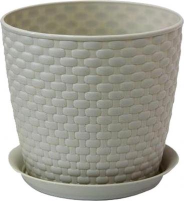 Кашпо Ротанг белое 18 см – фото 8