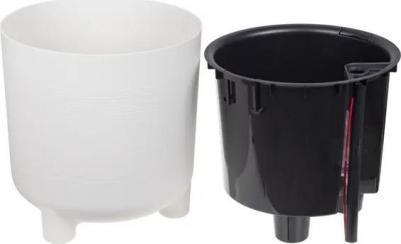Кашпо Шэнк со вставкой, с автополивом, белое, d 275 мм, 13,5 л, М 3243 – фото 5