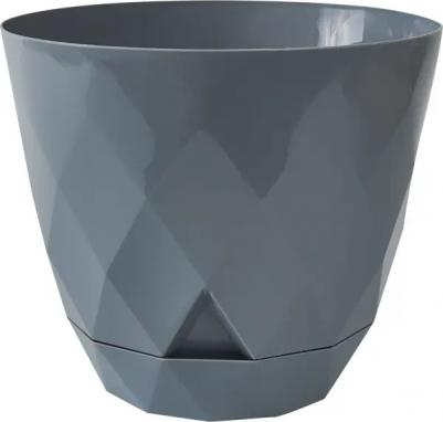 Цветочный горшок с поддоном laurel 9073789 2,3 л серый 1 шт