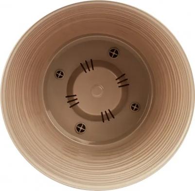 Горшок для цветов с поддоном ТероПром 9165863 Saffron, 2,6 л, d=17,6 см, h=16,2 см, цвет бежевый – фото 3