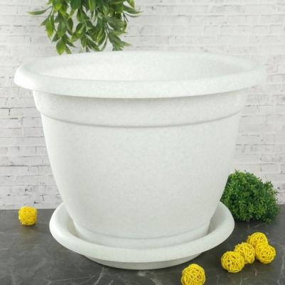 Горшок для цветов Борнео №7 белый (34х34х26.5 см) – фото 3