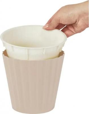 Горшок для цветов Sand, 2 л, молочный шоколад 1 шт – фото 1