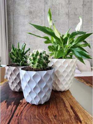 Горшок для цветов Wave с дренажной сеткой и съемным поддоном D145мм белоснежный жасмин, 1,4 л – фото 3