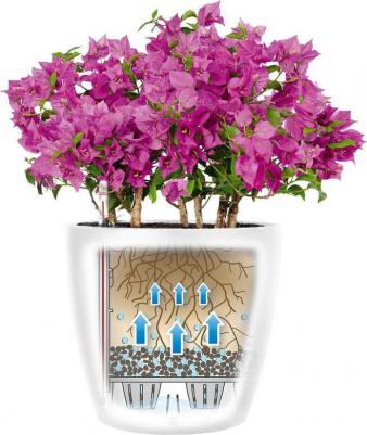 Кашпо с автополивом Classico Color 18 белое (19х19х17 см) – фото 3