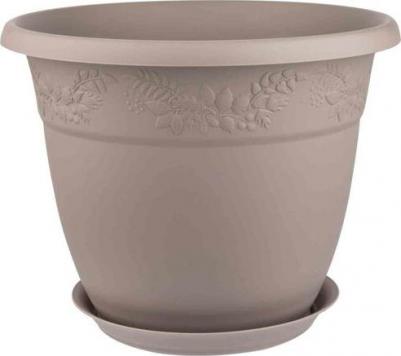Кашпо Рябина бежевое/серое (28х28х22 см)