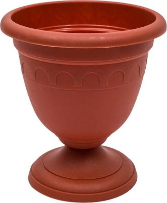 Вазон Колывань высокий, 0.8л, 14x15 см, 14x14x15 см, терракотовый