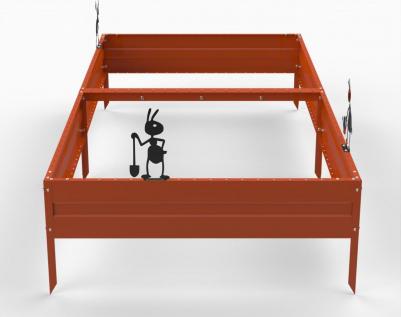 Грядка серия KitGarden 2 х 1 х 0.2 м. Оранжевая