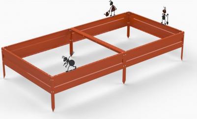 Грядка серия KitGarden 2 х 1 х 0.2 м. Оранжевая – фото 1