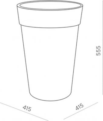 Кашпо Loft long терракотовый d41.5 см – фото 1