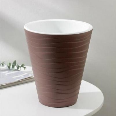 Цветочное кашпо со вставкой валенсия 4064702 2,8 л мокко 1 шт – фото 5