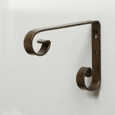 Кронштейн для кашпо, кованый, 17 см, металл, бронзовый – фото 4