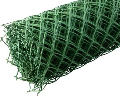 Заборная решетка в рулоне 1,9x25 м ячейка 55x58 мм - зелёная //64541 – фото 3