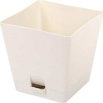 Горшок цветочный Партер 12x12x11.8 см 1 л пластик кремовый – фото 4