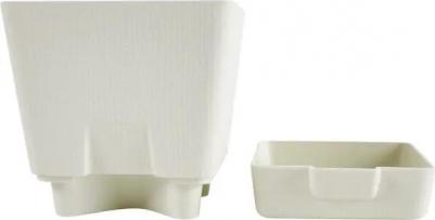 Горшок цветочный Партер 12x12x11.8 см 1 л пластик кремовый – фото 5