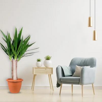 Горшок цветочный Жардин ?45 h37 см v28.8 л пластик терракотовый – фото 1