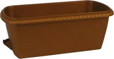 Ящик балконный Жардин 40x20x15 см v12 л пластик коричневый