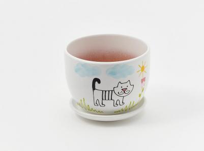 Керамический горшок кот BH-08-4 – фото 2