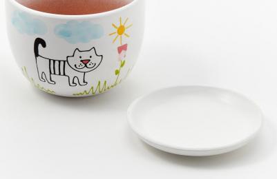 Керамический горшок кот BH-08-4 – фото 4