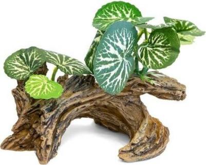 Коряга с растениями, 130*60*50мм, 74044276