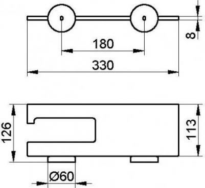 Держатель для туалетной бумаги с полочкой Keuco Edition 90 19073 018000 хром/серый – фото 3