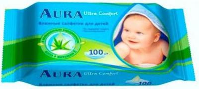 Салфетки влажные Ultra Comfort детские с экстрактом алоэ и вит Е, 100шт – фото 3