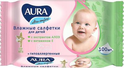 Салфетки влажные Ultra Comfort детские с экстрактом алоэ и вит Е, 100шт – фото 6