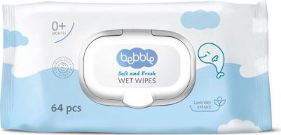 Салфетки влажные Лаванда (LAVENDER) Wet Wipes, 64 шт
