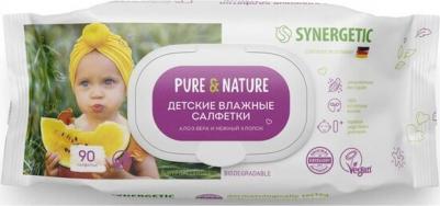 Влажные салфетки Pure&Nature 0+, Алоэ вера и нежный хлопок, 90 шт – фото 5