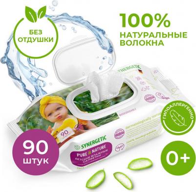 Влажные салфетки Pure&Nature 0+, Алоэ вера и нежный хлопок, 90 шт – фото 9