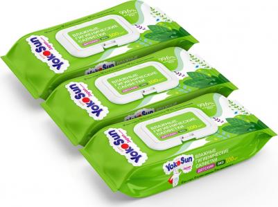 Влажные гигиенические салфетки Eco, 100шт – фото 11