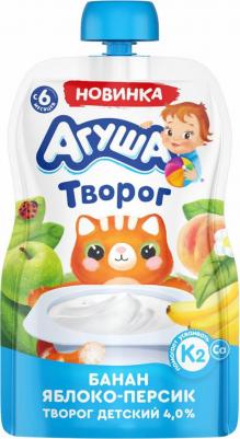 банан-персик-яблоко, 80 г (детский творог) – фото 4