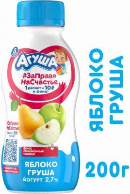 груша-яблоко, 180 г (детский йогурт) – фото 1