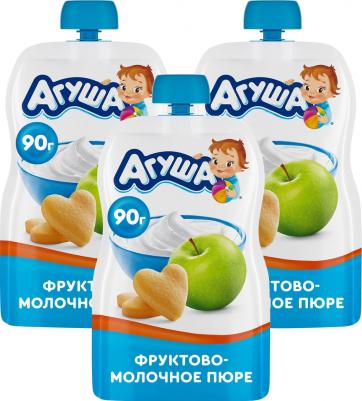 яблоко, черника, с творогом-с печеньем, 90 г (детское пюре) – фото 11