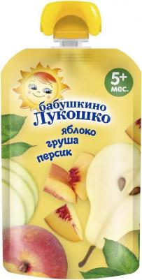 груша-персик-яблоко, 90 г (детское пюре) – фото 1