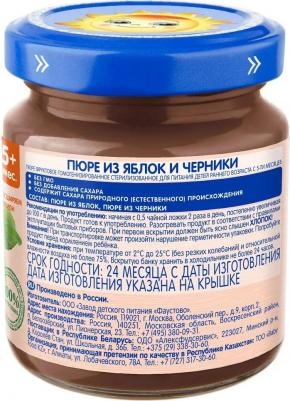 яблоко, черника, 100 г (детское пюре) – фото 5