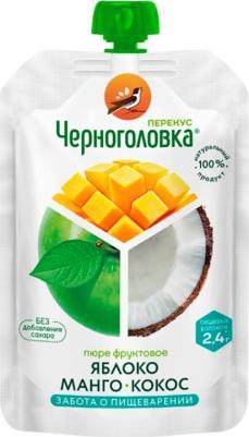 ананас-банан-манго-яблоко, земляника-клубника-малина-черника, со злаками-с кокосом, 85 г (детское пюре) – фото 8