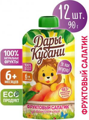 банан-груша-персик-яблоко, 90 г (детское пюре) – фото 3