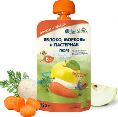 морковь-пастернак, яблоко, 120 г (детское пюре) – фото 18