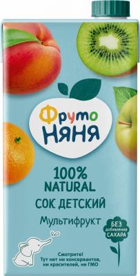 ананас-банан-киви-манго-персик-яблоко, мята, 500 мл (сок для детского питания) – фото 8