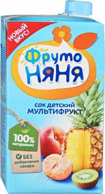 ананас-банан-киви-манго-персик-яблоко, мята, 500 мл (сок для детского питания) – фото 10
