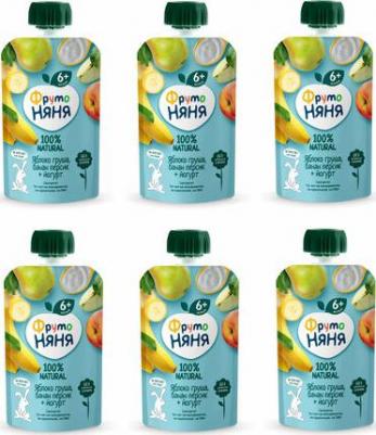 банан-груша-персик-яблоко, 90 г (детское пюре) – фото 6