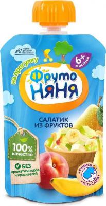 банан-груша-персик-яблоко, с фруктами, 90 г (детское пюре) – фото 10