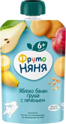 банан-груша-яблоко, с печеньем, 90 г (детское пюре) – фото 1